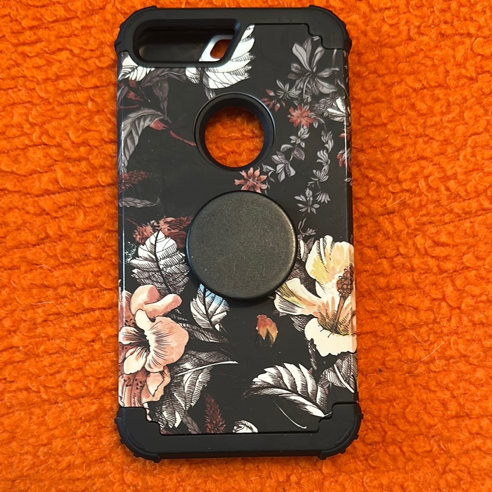 Floral Black Phone Case